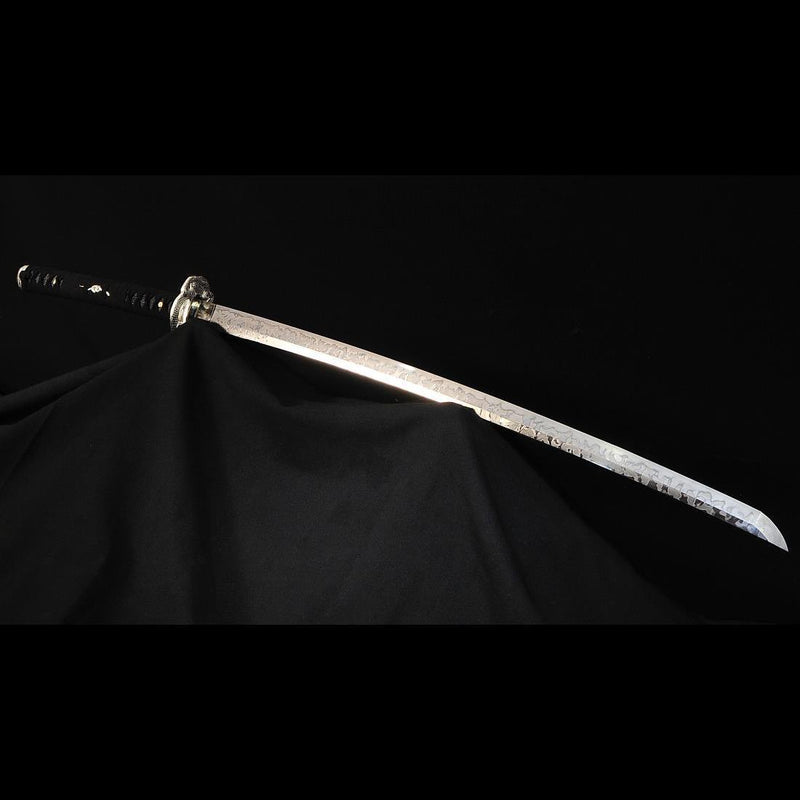 Handgeschmiedetes japanisches Samurai Katana Schwert 1095 Hartstahl Hitatsura Hamon - COOLKATANA 