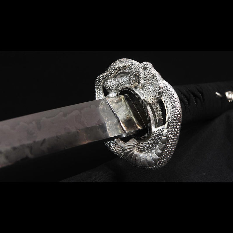 Handgeschmiedetes japanisches Samurai Katana Schwert 1095 Hartstahl Hitatsura Hamon - COOLKATANA 