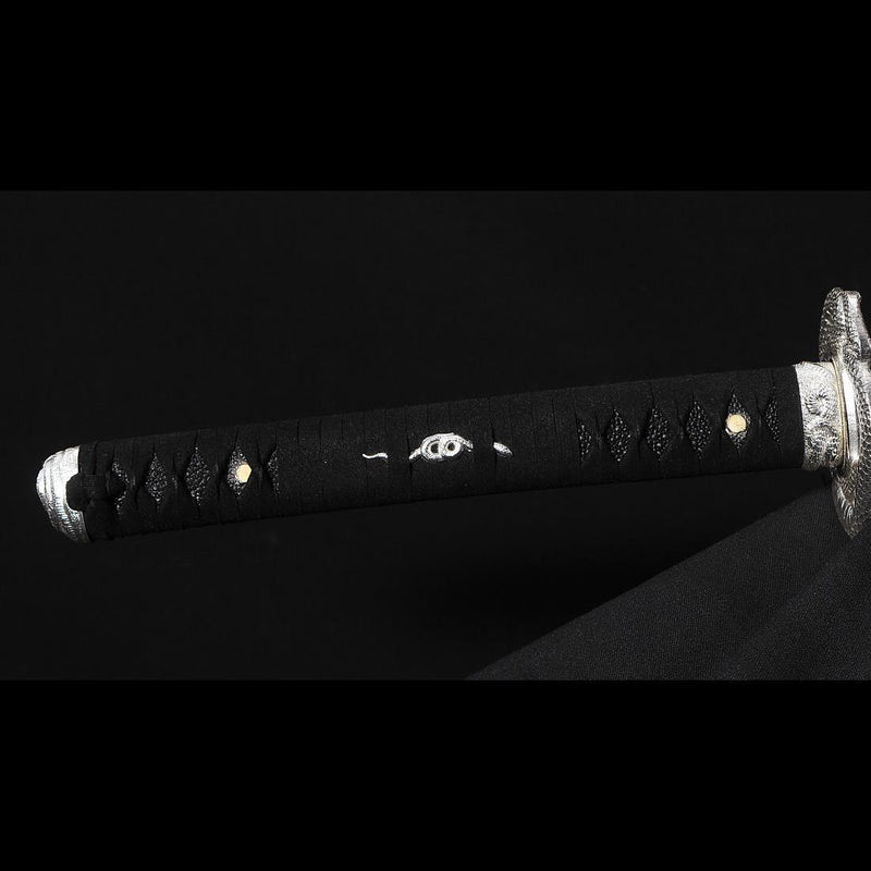 Handgeschmiedetes japanisches Samurai Katana Schwert 1095 Hartstahl Hitatsura Hamon - COOLKATANA 