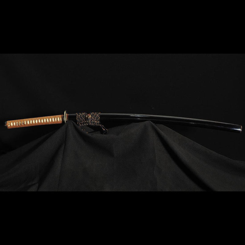 Handgeschmiedetes japanisches Samurai Katana Schwert 1095 Gefalteter Stahl Ton Gehärtetes Kupfer Tsuba - COOLKATANA 