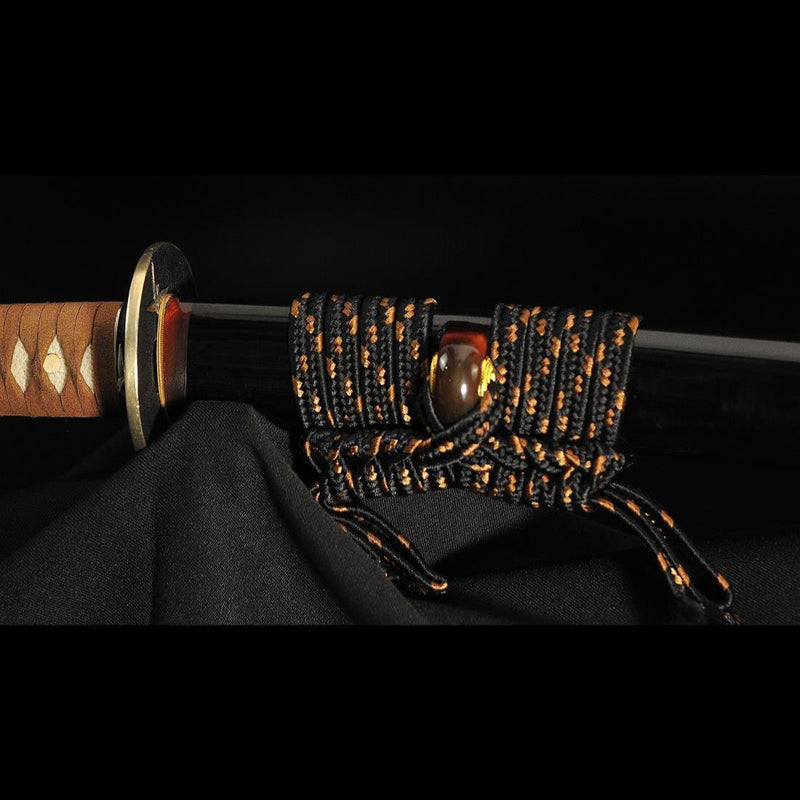 Handgeschmiedetes japanisches Samurai Katana Schwert 1095 Gefalteter Stahl Ton Gehärtetes Kupfer Tsuba - COOLKATANA 