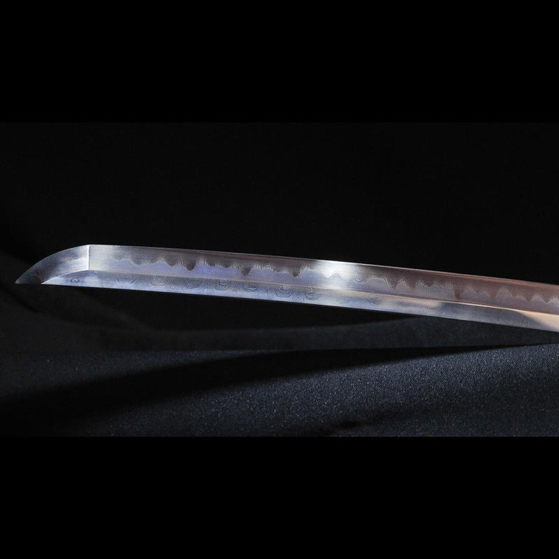 Handgeschmiedetes japanisches Samurai Katana Schwert 1095 Gefalteter Stahl Ton Gehärtetes Kupfer Tsuba - COOLKATANA 