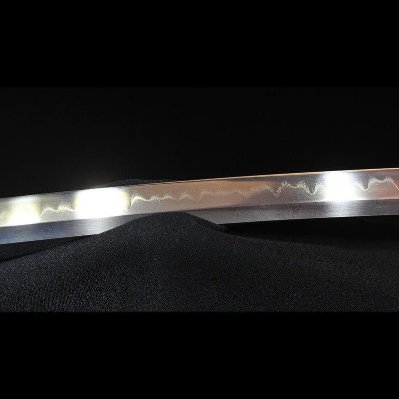 Handgeschmiedetes japanisches Samurai Katana Schwert 1095 Gefalteter Stahl Ton Gehärtetes Kupfer Tsuba - COOLKATANA 