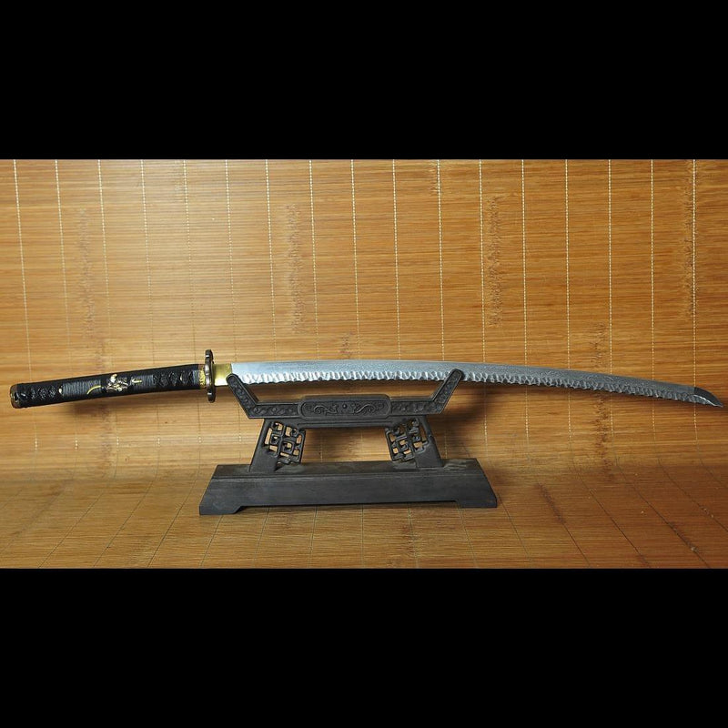 Hand Forged Japanese Samurai Katana Sword Folded Steel Uneven Surface  