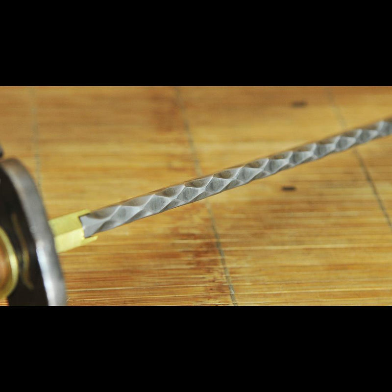 Hand Forged Japanese Samurai Katana Sword Folded Steel Uneven Surface  