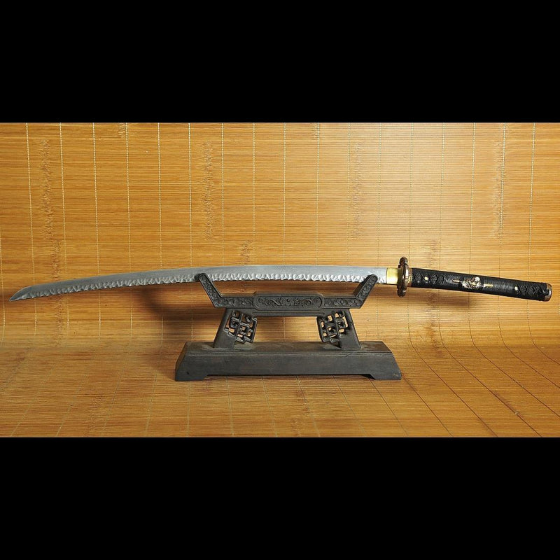 Hand Forged Japanese Samurai Katana Sword Folded Steel Uneven Surface  