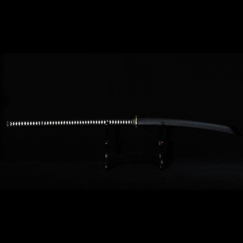 Hand Forged Japanese Naginata Sword 1095 Steel Clay Tempered Brass Tsuba 