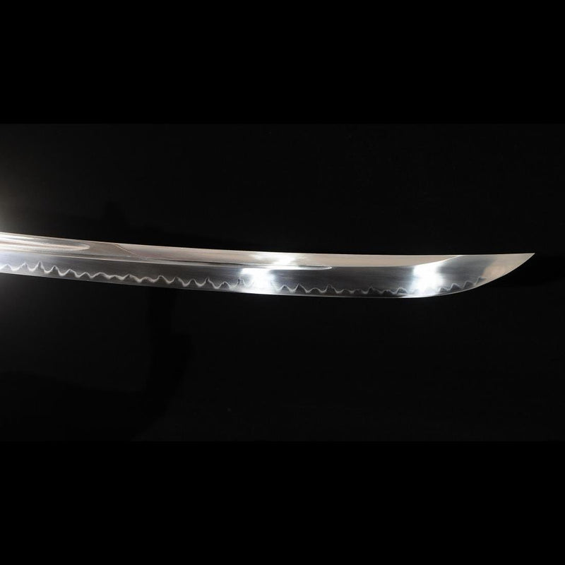 Hand Forged Japanese Naginata Sword 1095 Steel Clay Tempered Brass Tsuba 