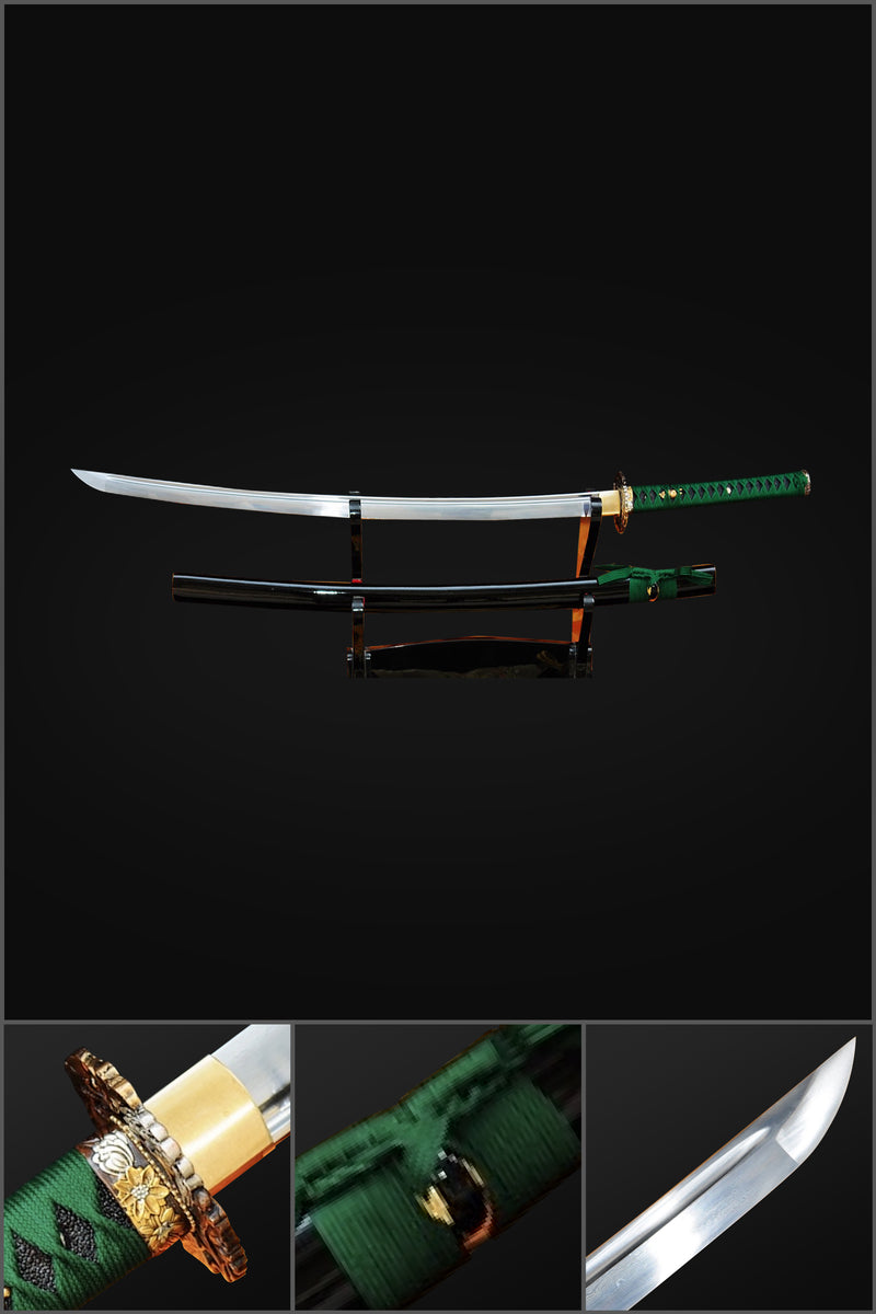 Hand Forged Japanese Samurai Katana Sword Damascus Folded Steel Blade  