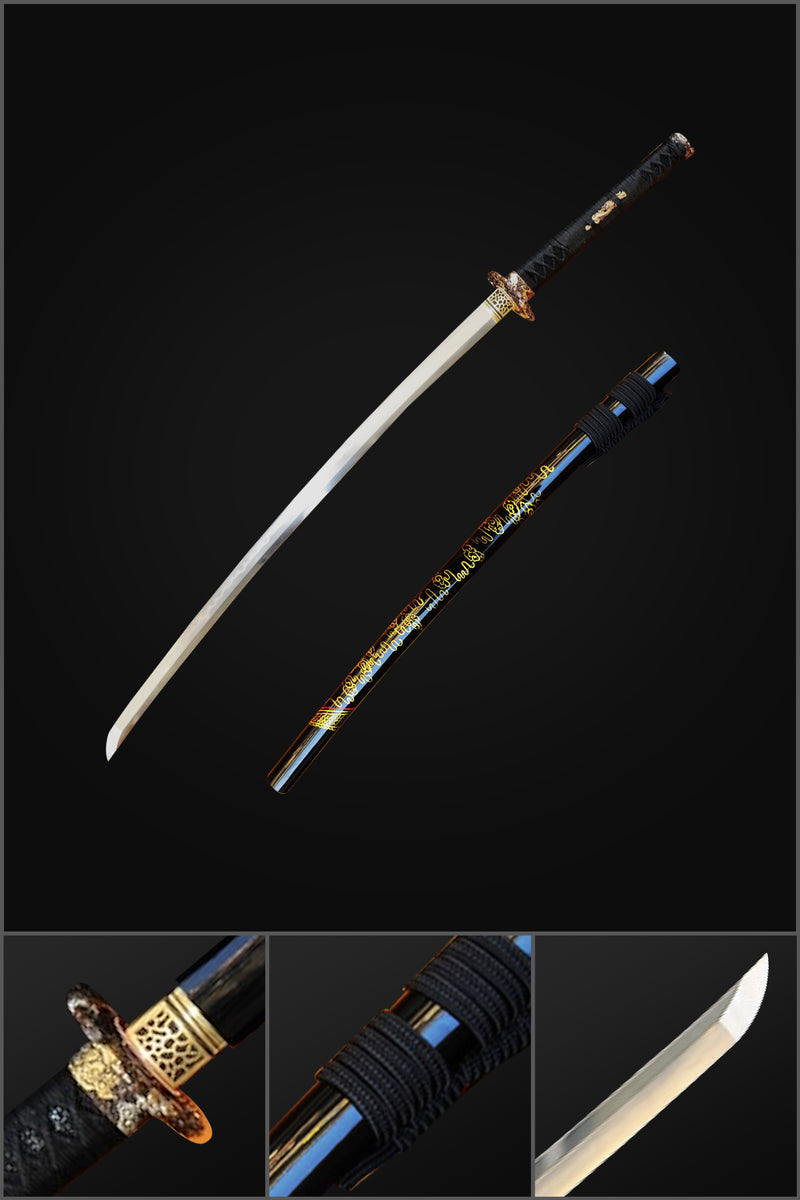 Hand Forged Japanese Samurai Katana Sword Dragon Sword Honsanmai Clay  