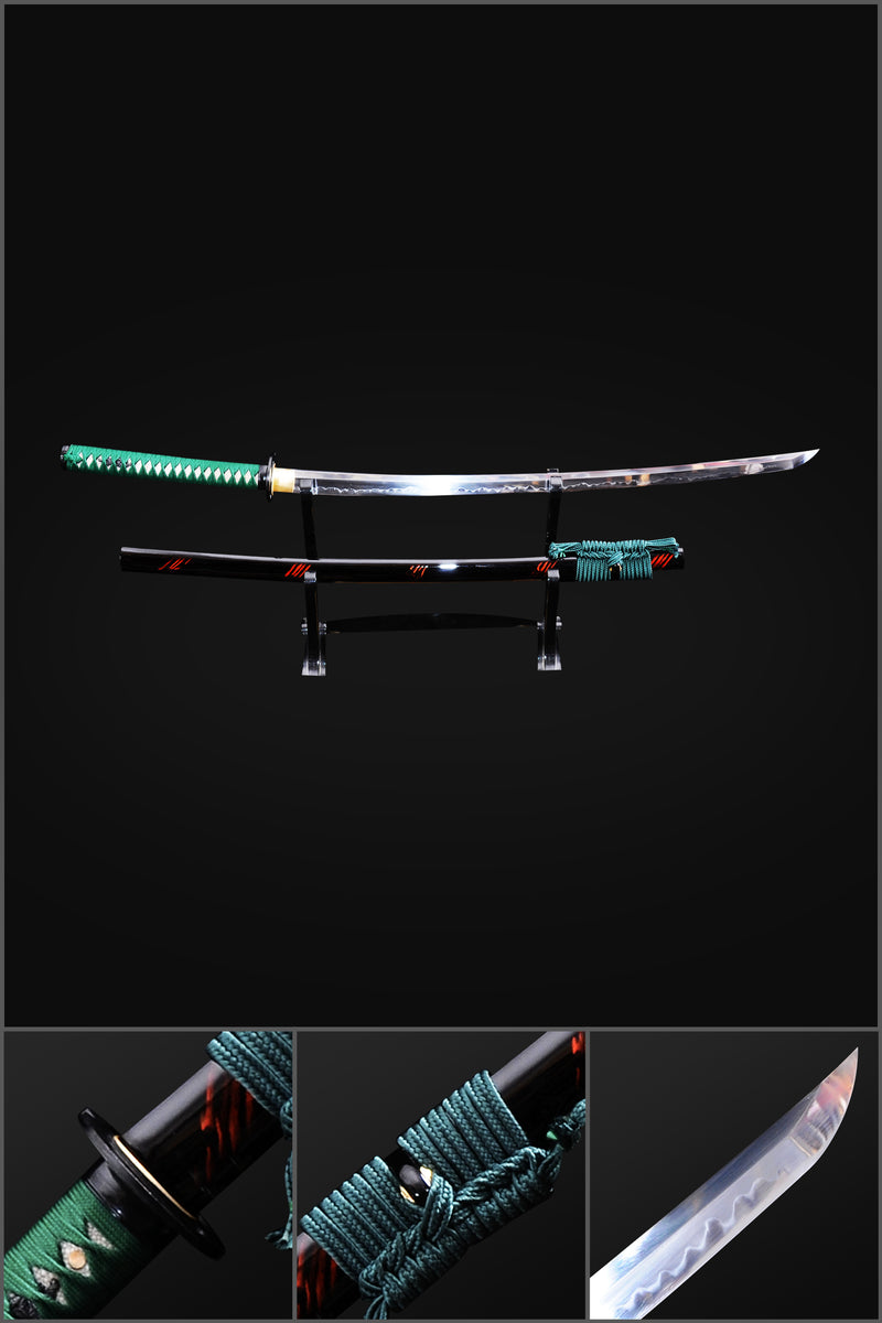 Handgeschmiedetes japanisches Samurai-Schwert Clay Tempered Katana 1095 Carbon Steel Mirrorlike Shiny Blade - COOLKATANA 