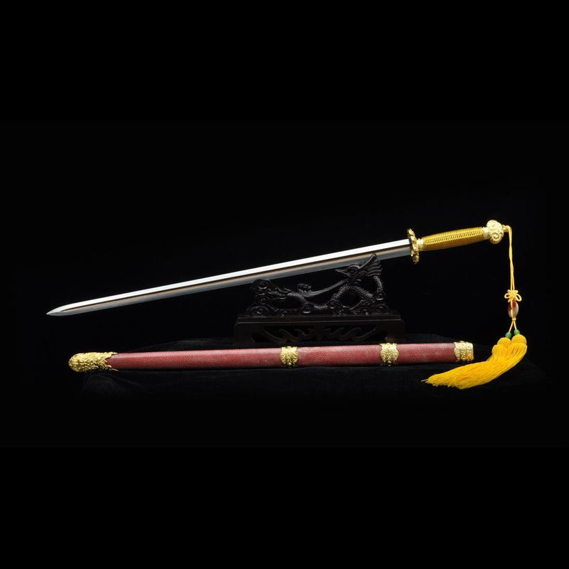 Handmade Chinese Sword Emperor Kangxi's Sword Folded Steel Blade Genui 